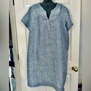 Tahari blue linen dress!